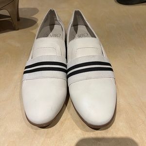 Franco Sarto white loafers